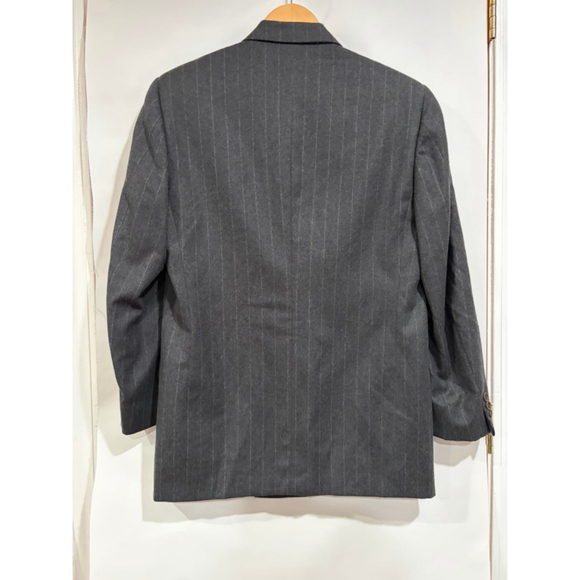 Cerruti 1881 Cashmere Wool Double Breasted Blazer 46 IT Pinstripe Italy - Picture 2 of 9